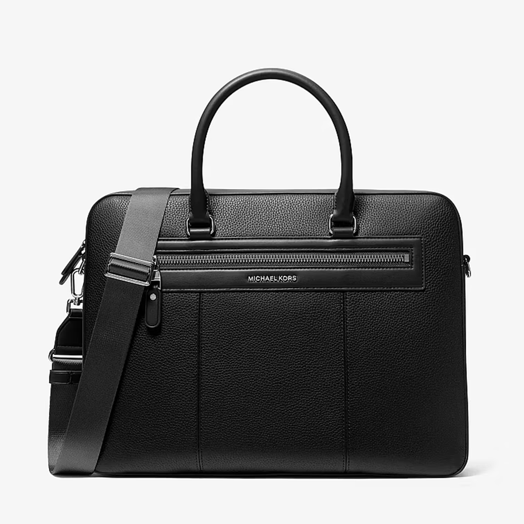 Jet Set Pebbled Leather Briefcase