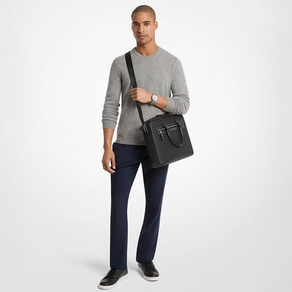 Jet Set Pebbled Leather Briefcase