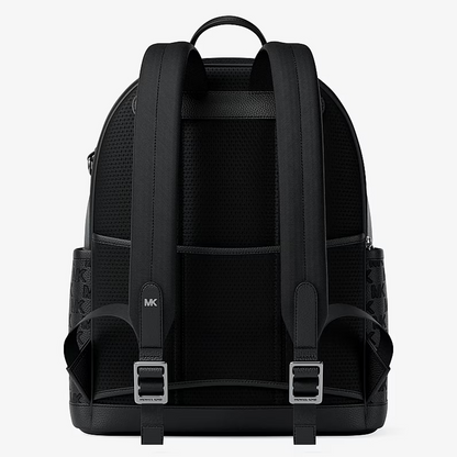 Jet Set Medium Logo Debossed Pebbled Leather Backpack